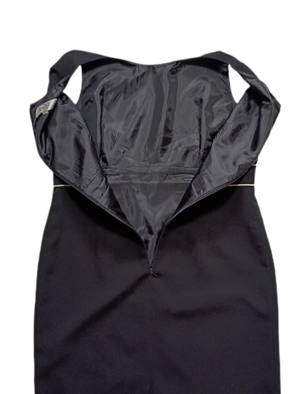 Kasper Petite 12P Black Sleeveless Dress Classic Sheath Career Elegant - Picture 5 of 11